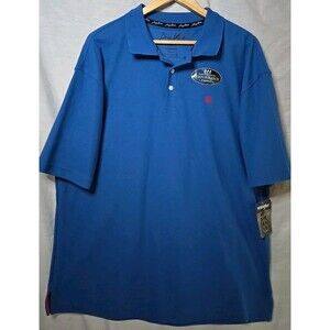 NWT Wrangler George Strait Polo Shirt Performance Fabric, Sz XL, Blue MGSK34B